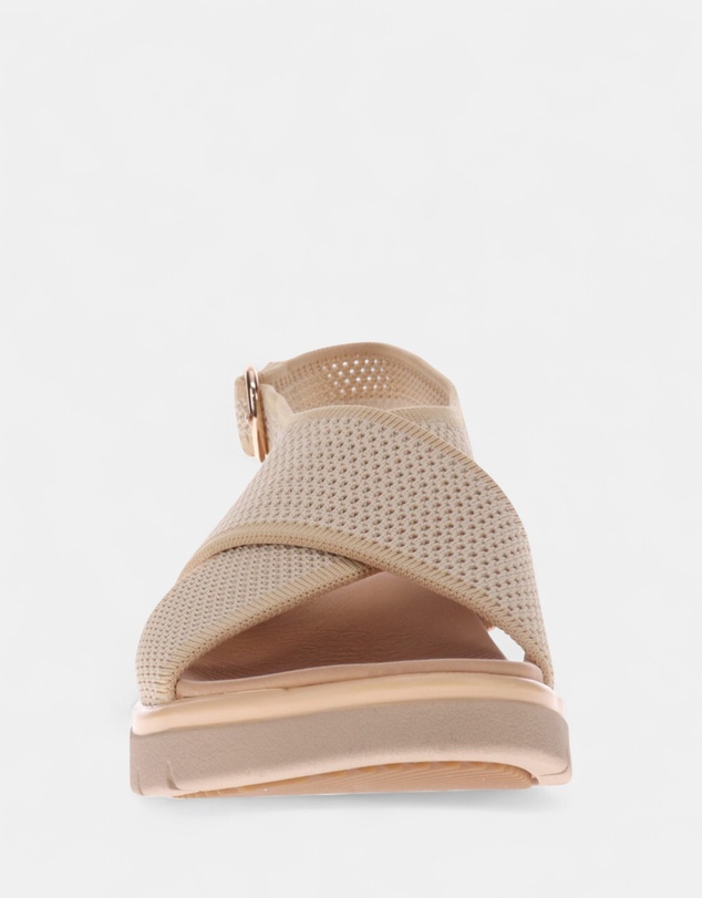 Mia Vita - Celia Wedge Sandal - Beige