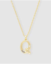 Wanderlust + Co - Alphabet Bubble Pendant Necklace - Letter Q