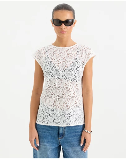 Calli - Alma Sheer Lace Tank