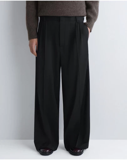 COS - Pleated Wool Relaxed-Fit Wide-Leg Trousers