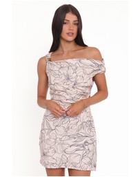 Petal & Pup - Aleyna Off Shoulder Mini Dress - Floral Print
