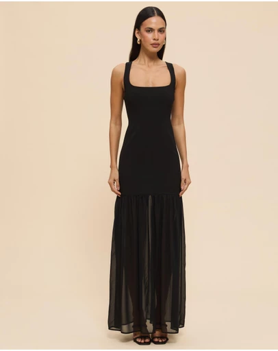 CHANCERY - Luella Scoop Neck Drop Waist Maxi Dress