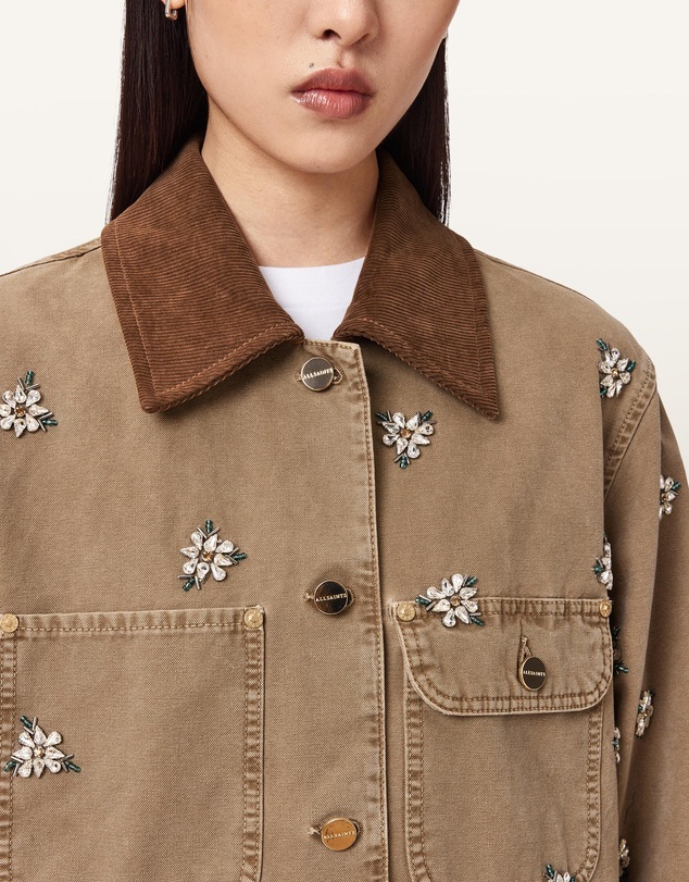 AllSaints - Bex Embellished Denim Jacket