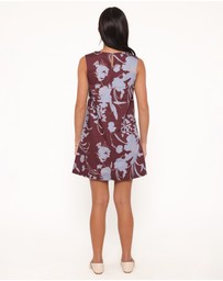 Petal & Pup - Elorna Mini Dress - Burgundy Floral
