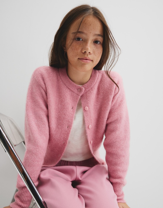 Country Road - Teen Fluffy Crew Knit Cardigan