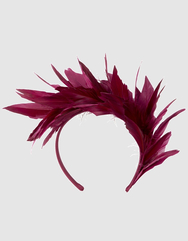 Max Alexander - Modern Burgundy Racing Fascinator