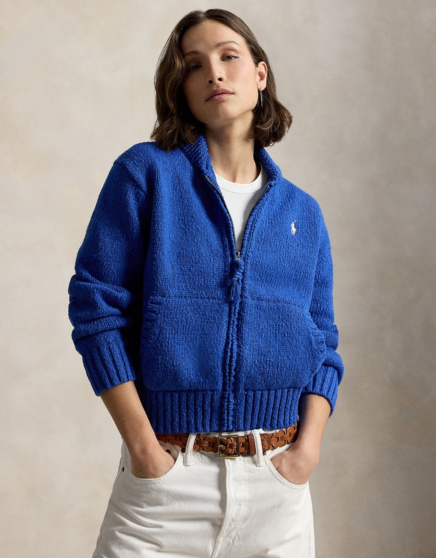 Polo Ralph Lauren - Wave-Logo Cotton Zip Cardigan