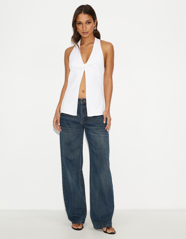 Dazie - Shaker Twist Halter Top