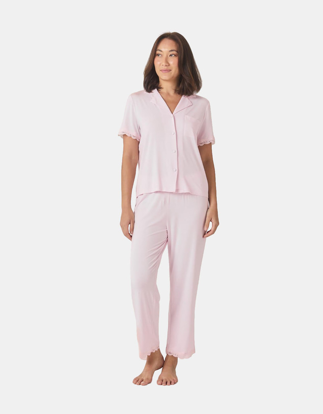 Gingerlilly - Dianne Bamboo Long PJ set with Lace