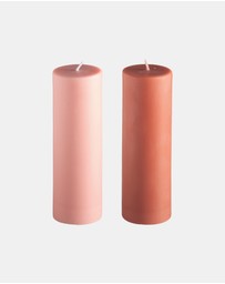 porter green - escc medium pillar candle soy-blend unscented candles