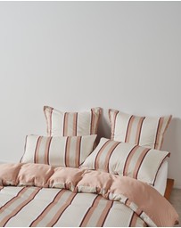 Linen House - Nara Bamboo Cotton 400TC Stripe Quilt Cover Set