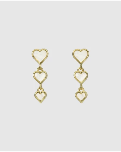 Ted Baker - SIA: Pearl Shimmer Heart Drop Earrings