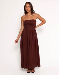 Petal & Pup - Kayt Strapless Dress - Chocolate Brown
