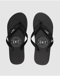UNIT - UNIT Mens Stamp Flip Flops