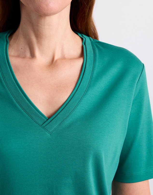 David Lawrence - Misty V Neck Cotton Tee