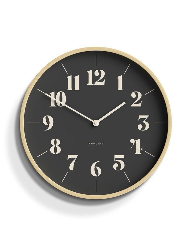 Newgate - Newgate Mr Clarke Clock Pale Wood Reverse Hopscotch Dial