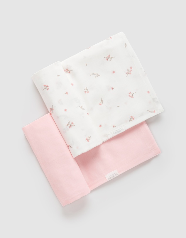 Purebaby - Muslin Wrap 2 Pack-Babies