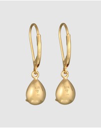 Elli Jewelry - Earrings Ear Hangers Drop Elegant with Crystal Drops in 925 Sterling Silver Gold Plated