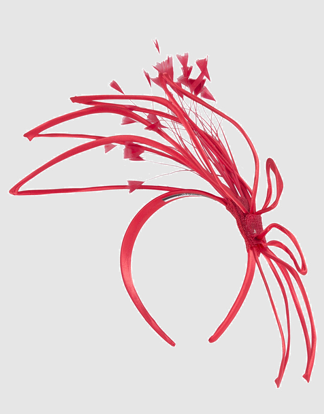 Max Alexander - Edgy Red Sinamay Fascinator Headband