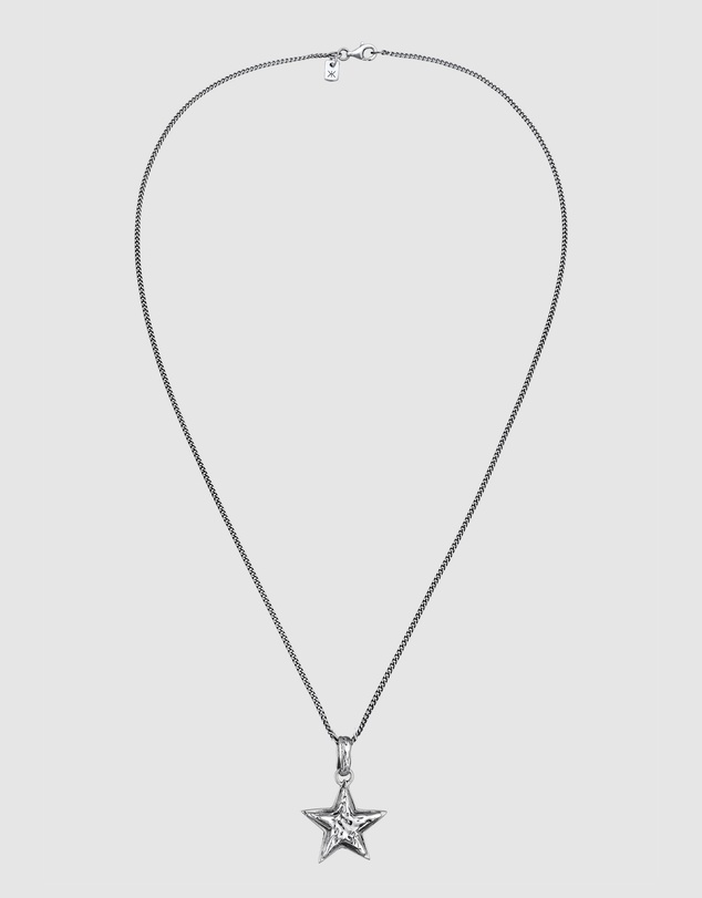 Kuzzoi - ICONIC EXCLUSIVE - Star Pendant Necklace in Oxidised 925 Sterling Silver
