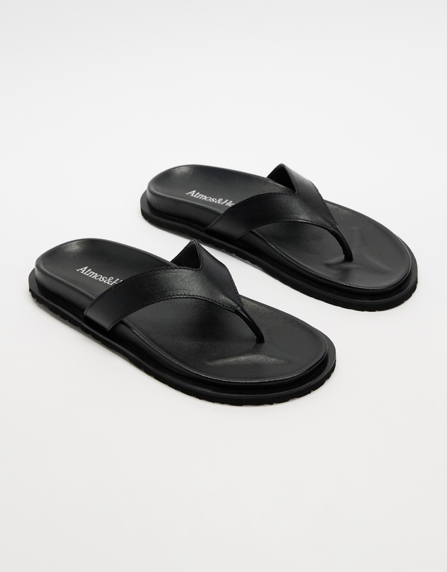 Atmos&Here - Azure Leather Thong Sandals