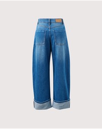 Ceres Life - Frannie Cuffed Barrel Jean