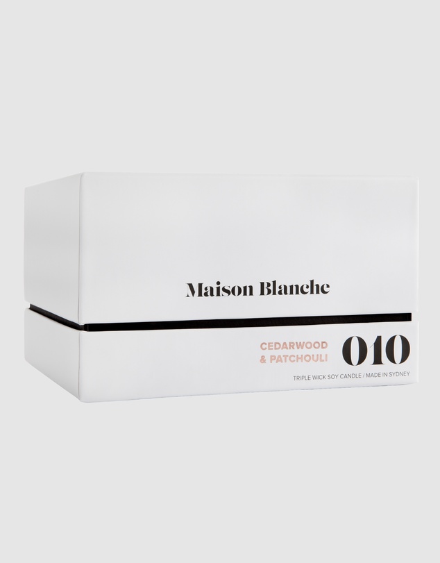 Maison Blanche - 010 Cedarwood & Patchouli - Deluxe Candle