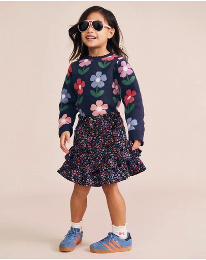 Huxbaby - Flower Field Knit Pullover - Babies