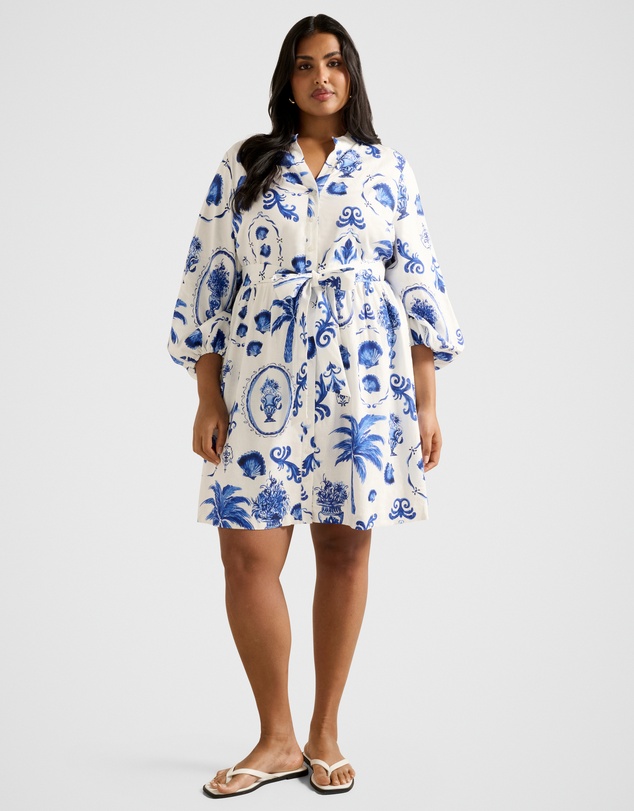 Forever New Curve - Lynda Curve Button Through Mini Dress