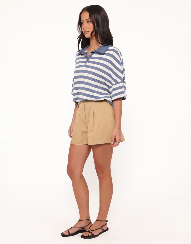 Petal & Pup - Winona Pleated Front Tailored Long Short - Taupe