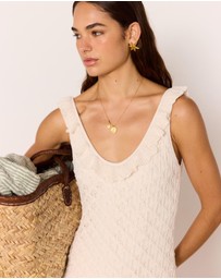 MINKPINK - Sabine Pointelle Midi Dress
