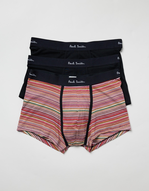 Paul Smith - 3-Pack Organic-Cotton Mixed Stripe Boxer Briefs