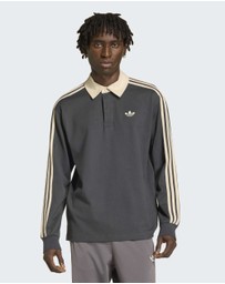 adidas Originals - 3-STRIPES RUGBY LONGSLEEVE POLO Mens