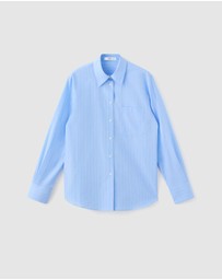 M.N.G - Cotton And Lyocell Blend Straight Shirt
