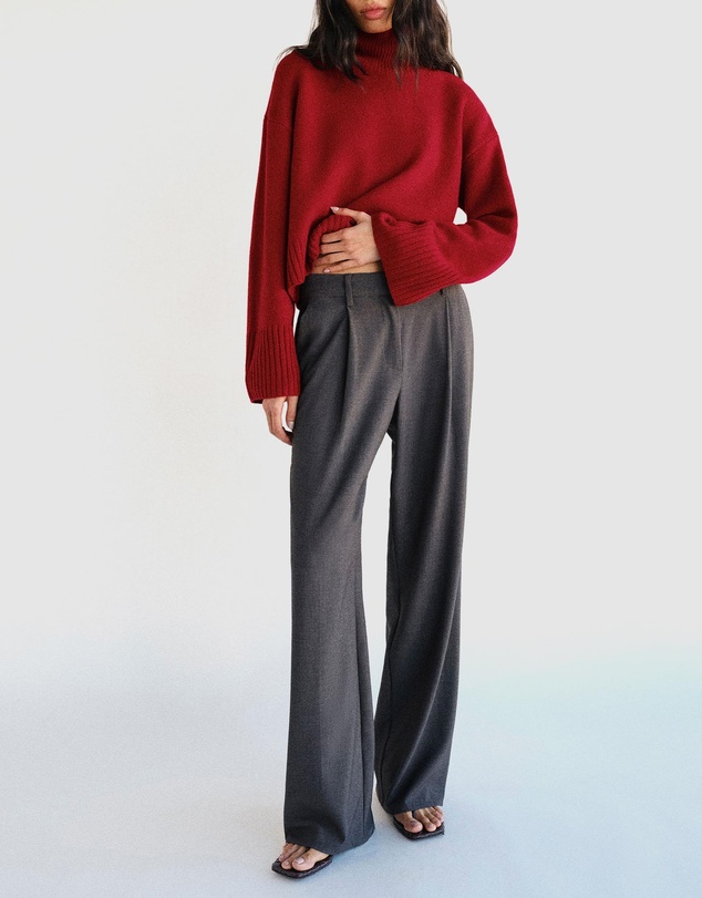 Reformation - March Regenerative Wool Cropped Turtleneck Jumper