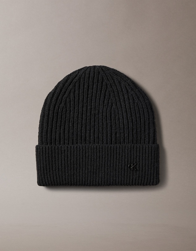 Calvin Klein - Wool Blend Signature Logo Beanie