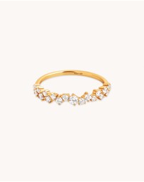 Astrid & Miyu - Crystal 18ct Gold Plated Ring