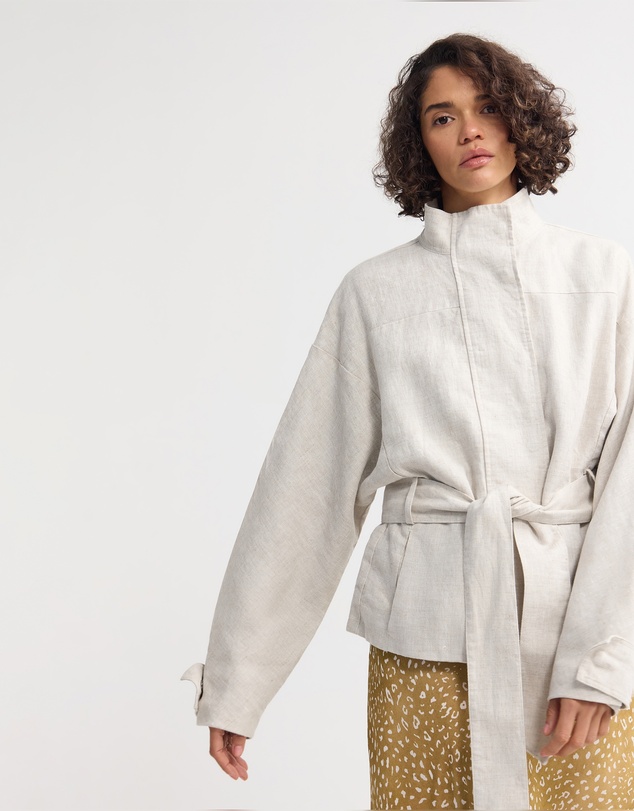 Oxford - Prudence Belt French Linen Jacket