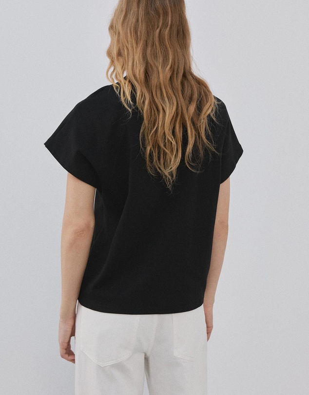 M.N.G - Short-Sleeved Cotton T-Shirt