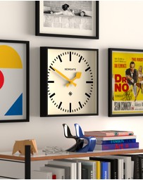 Newgate - Newgate Number Five Wall Clock Black Yellow Hands
