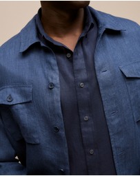 Trenery - Linen Overshirt in Navy