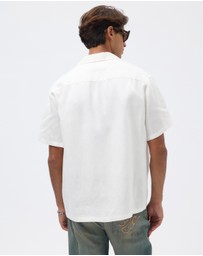 AERE - Embroidery Detail Linen Shirt