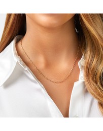 Michael Hill - 45cm (18”) 2mm-2.5mm Width Hollow Paperclip Chain in 10kt Yellow Gold