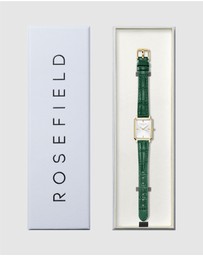 Rosefield - The Octagon XS Green Croco Leather Watch