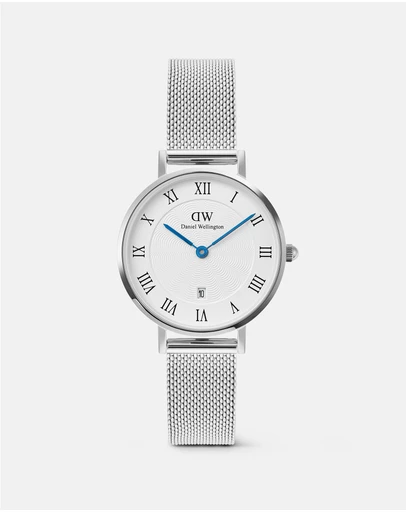 Daniel Wellington - Petite 28mm Roman Numerals Date Sterling S