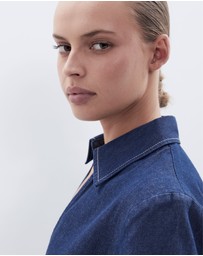 UNISON - Collared Denim Popover