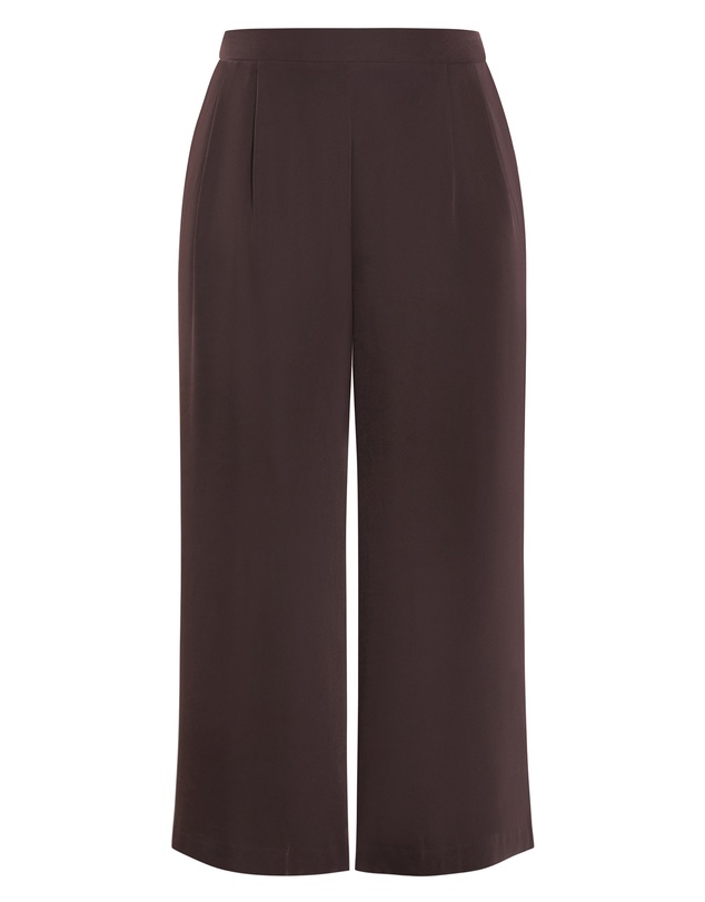 City Chic - Plus size Jett Wide Leg Pant - espresso