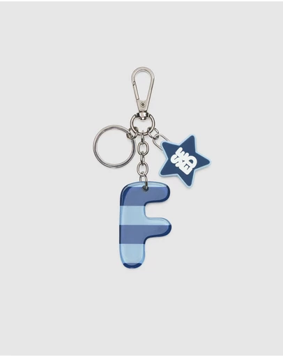 Seed Heritage - BLUE STRIPE INITIAL KEYRING