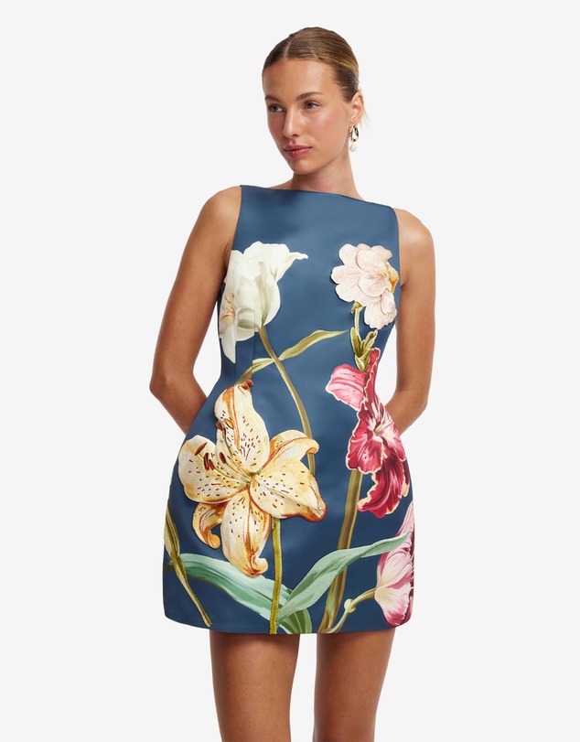 LEO LIN - Ali Embroidered Mini Dress