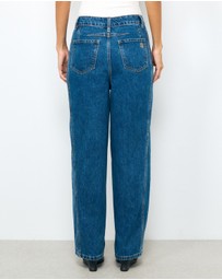 AERE - Mid Rise Straight Leg Jeans